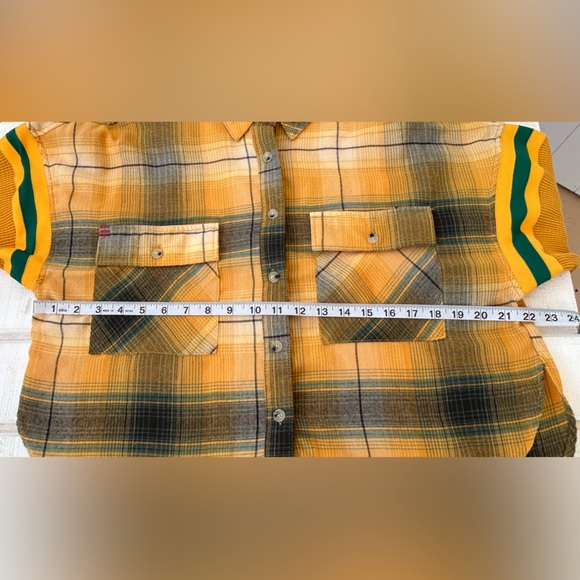 BDG by Urban Outfitters Sporty Caleb Flannel/Waffle‎ Knit Shirt Size XS - Picture 9 of 13